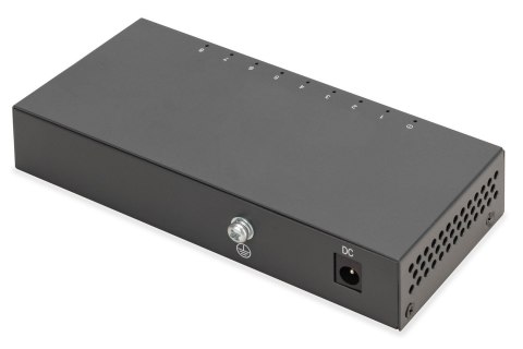 Digitus 8-portowy przełącznik gigabitowy, desktop, niezarządzalny, metalowa obudowa