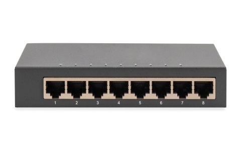 Digitus 8-portowy przełącznik gigabitowy, desktop, niezarządzalny, metalowa obudowa