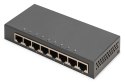 Digitus 8-portowy przełącznik gigabitowy, desktop, niezarządzalny, metalowa obudowa