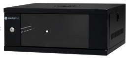 EMITERNET Szafa wisząca lekka niedzielona 19'' 4U, drzwi blacha/szkło, 550×450×230mm szer./gł./wys. EM/SH02B5404-08