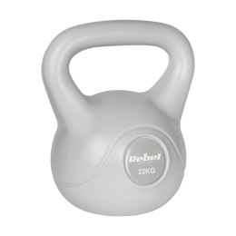 Kettlebell bitumiczny 22 kg szary REBEL ACTIVE