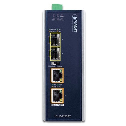 PLANET IGUP-2205AT konwerter sieciowy 1000 Mbit/s Multifunkcyjny, Pojedynczy Niebieski