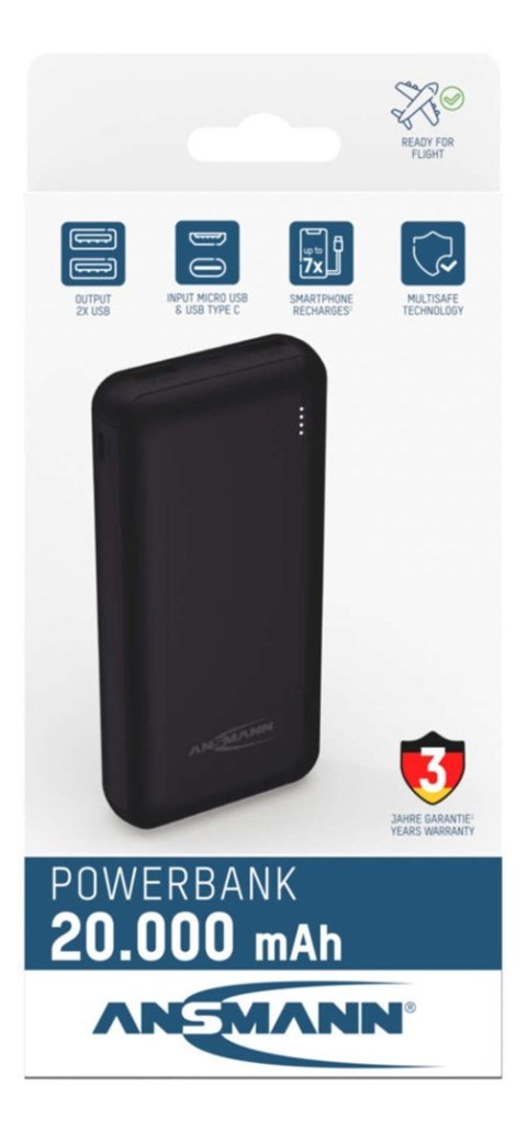 Ansmann PB212 Litowo-polimerowy (LiPo) 20000 mAh Czarny