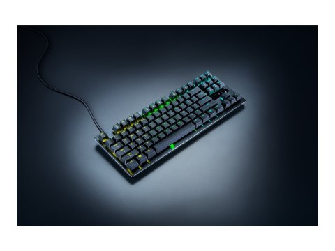 Razer Huntsman V3 Tenkeyless 8 kHz | Klawiatura do gier | Przewodowa | US | Analogowe przełączniki optyczne Razer Gen-2 | Czarna