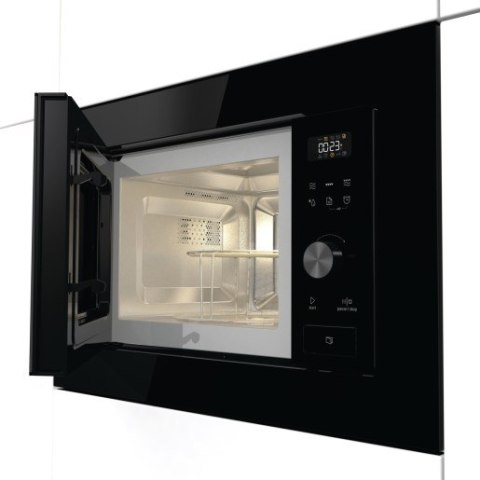 Czarna mikrofalówka Gorenje BM201AG1BG, z grillem, Wbudowana, 20 l, 800 W