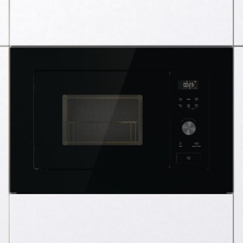 Czarna mikrofalówka Gorenje BM201AG1BG, z grillem, Wbudowana, 20 l, 800 W