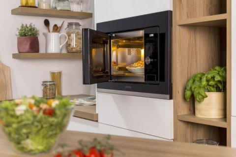 Czarna mikrofalówka Gorenje BM201AG1BG, z grillem, Wbudowana, 20 l, 800 W