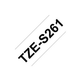 Brother TZe-S261 Strong Adhesive Laminated Tape Black on White, TZe, 8 m, 3.6 cm