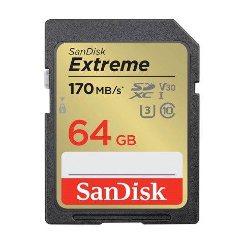 Karta SD SANDISK Extreme UHS-I 64GB SDXC SDSDXV2-064G-GNCIN