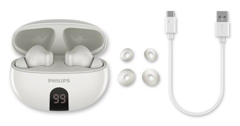 Philips TAT2520WT/00 słuchawki/zestaw słuchawkowy Bezprzewodowy Douszny Połączenia/muzyka Bluetooth Biały