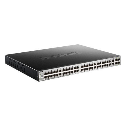 D-Link DGS-3130-54PS Switch Managed L2+, Rack mountable, 1 Gbps (RJ-45) ports quantity 48, 10 Gbps (RJ-45) ports quantity 2, SFP