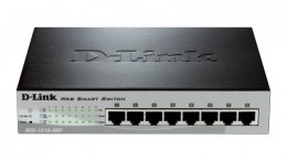 D-Link Switch DES-1210-08P Web Management, Desktop, 10/100 Mbps (RJ-45) ports quantity 8, PoE ports quantity 8, Power supply typ