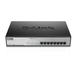 D-Link | Switch | DGS-1008MP | Niezarządzany | Do montażu w szafie | Porty 1 Gb/s (RJ-45) w liczbie 8 | Porty PoE w liczbie 8 | 