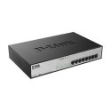 D-Link | Switch | DGS-1008MP | Niezarządzany | Do montażu w szafie | Porty 1 Gb/s (RJ-45) w liczbie 8 | Porty PoE w liczbie 8 | 