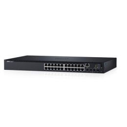 Dell Networking Switch N1524 Managed L3, Rack mountable, 1 Gbps (RJ-45) ports quantity 24, SFP+ ports quantity 4, Power supply t