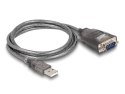DeLOCK Adapter USB 2.0 Typu-A na 1 x złącze męskie szeregowe RS-232 D-Sub 9 pinów z wkrętami, 3 x LED, 1 m