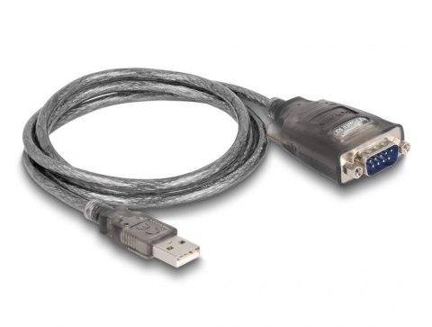 DeLOCK Adapter USB 2.0 Typu-A na 1 x złącze męskie szeregowe RS-232 D-Sub 9 pinów z wkrętami, 3 x LED, 1 m
