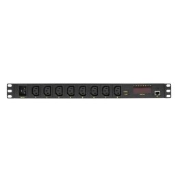 LogiLink PDU8P01 rozdzielacz zasilania PDU 8 x gniazdo sieciowe 1U Czarny
