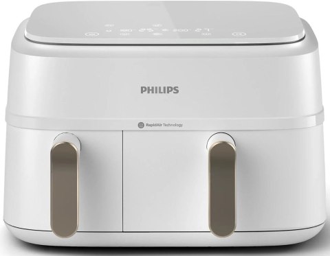 Frytkownica Philips z dwoma koszami | NA353/10 seria 3000 | Moc 2750 W | Pojemność 9 l | Rapid Air Plus | Biała