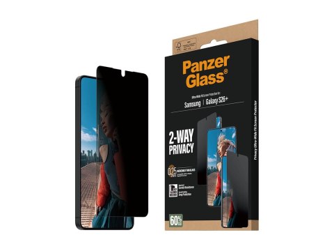 Dwustronna folia ochronna PanzerGlass zapewniająca prywatność do nowego Samsunga Galaxy S26 Plus | Ultra-szeroki krój z funkcją 