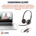 Poly Blackwire 3220 Stereo USB-C Black Headset +USB-C/A Adapter (Bulk)