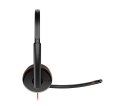 Poly Blackwire 3220 Stereo USB-C Black Headset +USB-C/A Adapter (Bulk)