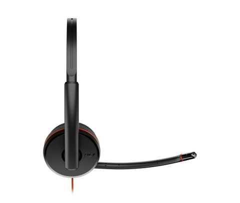 Poly Blackwire 3220 Stereo USB-C Black Headset +USB-C/A Adapter (Bulk)