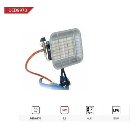 DEDRA DED9970 grzejnik Srebrny 4600 W