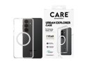 Etui CARE marki PanzerGlass z serii Urban Explorer, przezroczyste z białym Qi, do nowego Samsunga Galaxy S26 Plus | PanzerGlass