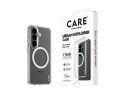 Etui CARE marki PanzerGlass z serii Urban Explorer, przezroczyste z białym elementem Qi, do nowego Samsunga Galaxy S26 | PanzerG
