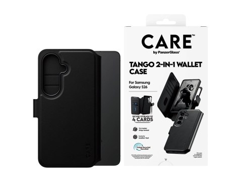 Etui typu portfel 2 w 1 CARE marki PanzerGlass Tango z funkcją Qi do nowego Samsunga Galaxy S26 | PanzerGlass