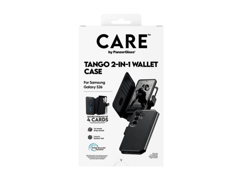 Etui typu portfel 2 w 1 CARE marki PanzerGlass Tango z funkcją Qi do nowego Samsunga Galaxy S26 | PanzerGlass