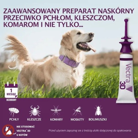 Ceva Vectra 3D dla psów 25-40kg pipety przeciw pasożytom 3szt