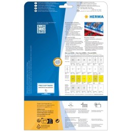 HERMA 8032 etykiet do nadruku Żółty Samoprzylepne etykiety do drukowania