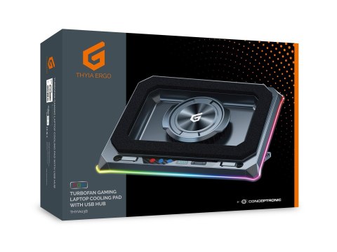 Conceptronic THYIA03B podkładka chłodząca do laptop 48,3 cm (19") 2400 RPM Czarny