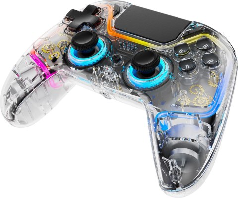 Deltaco Gaming GAM-169-T kontroler gier Przezroczysty Bluetooth/USB Gamepad Android, Nintendo Switch, PC, PlayStation 4, iOS