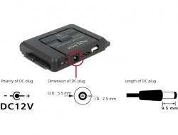 Adapter Delock USB - SATA + IDE 40 pin + IDE 44 pin F-F
