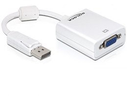 DeLOCK 61766 adapter kablowy 0,125 m VGA (D-Sub) DisplayPort Biały