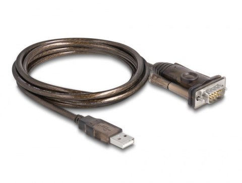 DeLOCK Adapter USB 2.0 Typu-A na 1 x szeregowy RS-232 D-Sub 9-pinowy męski ze śrubami, 1,5 m