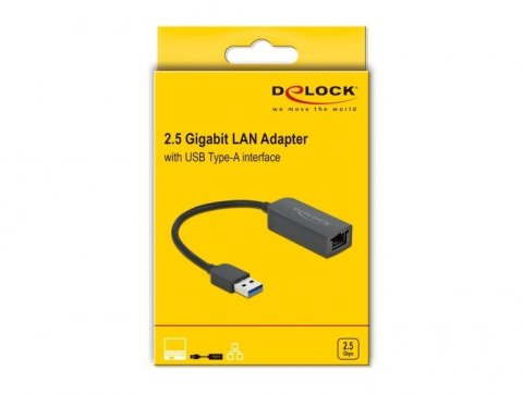 DeLOCK Adapter USB Typ-A męski do 2,5 Gigabit LAN kompaktowy