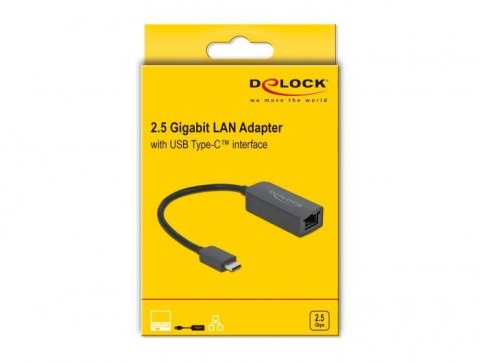 DeLOCK Adapter USB Type-C męski do 2,5 Gigabit LAN kompaktowy