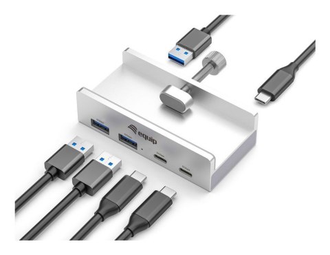 Equip 128967 huby i koncentratory USB 3.2 Gen 1 (3.1 Gen 1) Type-A 5000 Mbit/s Aluminium