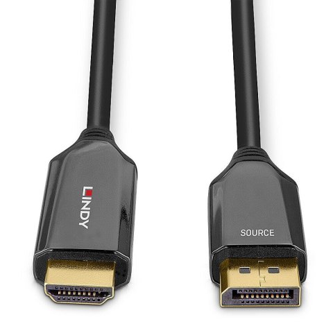 Lindy 40931 adapter kablowy 2 m HDMI Typu A (Standard) DisplayPort Czarny