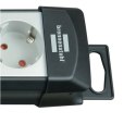 Brennenstuhl 1951580101 Regleta, 230 V, Negro y Gris Claro, 49 cm rozgałęziacz 5 m 8 x gniazdo sieciowe Wewnętrzna Czarny, Jasno