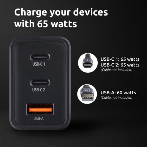 Intenso 7806510 adapter zasilający/ inwentor Wewnętrzna 65 W Czarny