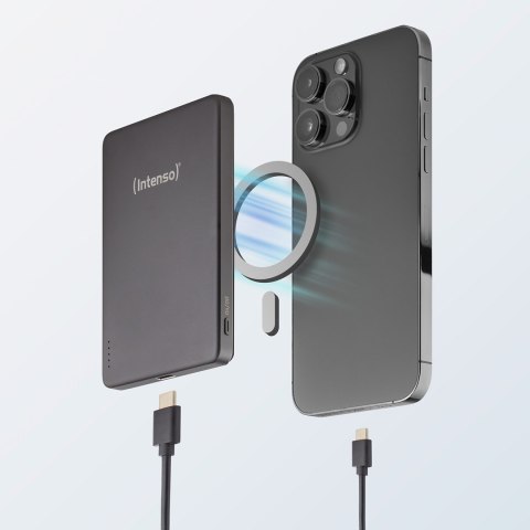 Intenso MW5000 Litowo-polimerowy (LiPo) 5000 mAh Bezprzewodowe ładowanie Szary