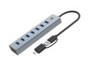 Conceptronic HUBBIES21G huby i koncentratory USB 3.2 Gen 1 (3.1 Gen 1) Type-A 5000 Mbit/s Szary