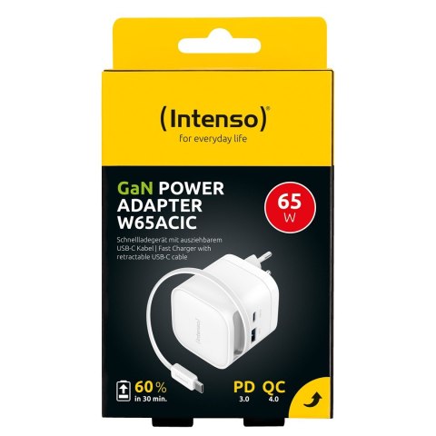 Intenso 7806520 adapter zasilający/ inwentor Wewnętrzna 65 W Czarny
