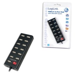 LogiLink UA0126 huby i koncentratory USB 2.0 480 Mbit/s Czarny