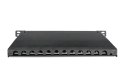 Digitus Panel krosowy CAT 6A Slim, ekranowany, 12-portowy, 0,5 U, 10", czarny